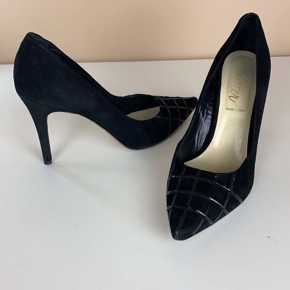 BUTTER Made In Italy Suede Pointed Toe Pump Heels